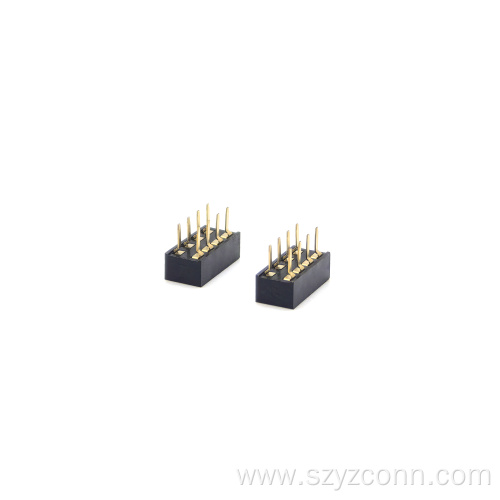 2.54mm Pitch Female header Connector Black 8P